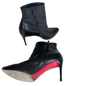 Loubotin Leather Luxury Booties - size 39 (US 9)